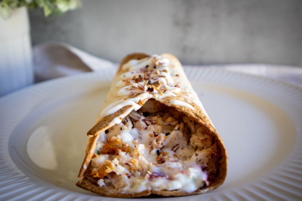 Crispy Chicken Coleslaw Wrap
