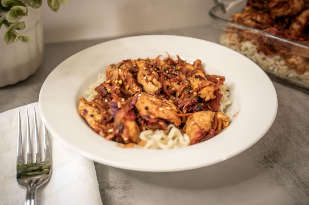 Savoury Soy-Glazed Chicken & Noodle Stir-Fry