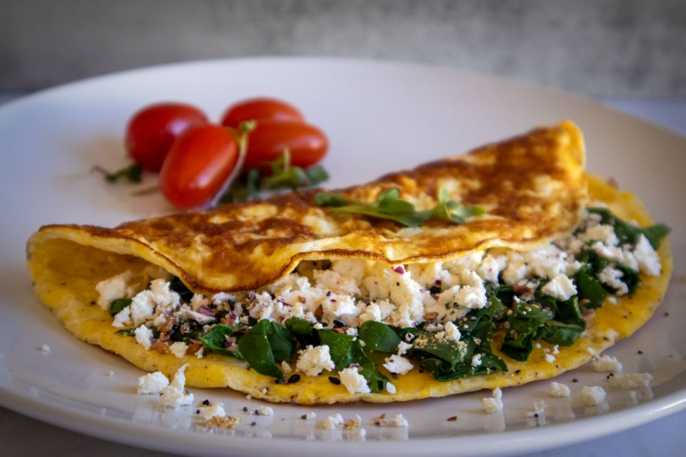 Spinach & Feta Protein Omelette